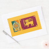 Sri Lankaanse vlag & embleem, vlag van Sri Lanka Rechthoekige Sticker (Envelop)