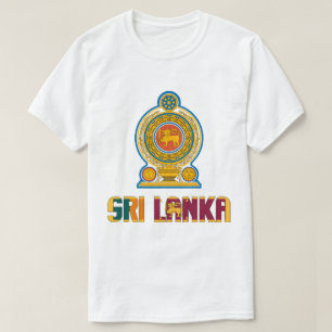 Sri Lankaanse vlag en wapenschild T-shirt