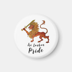 Sri Lankaanse vlag leeuw Button Magneet