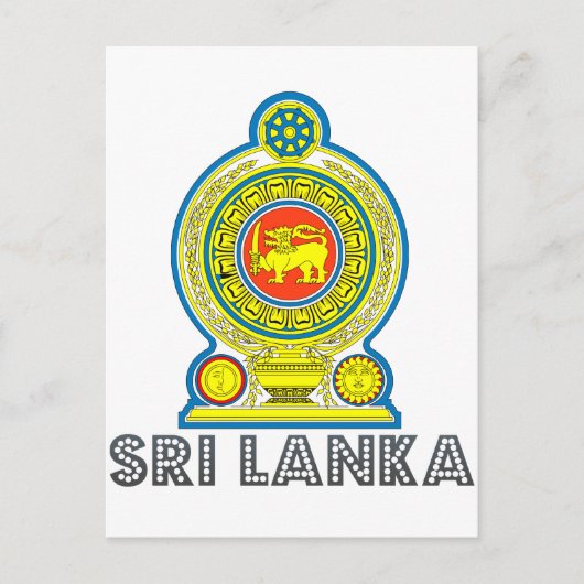 Sri Lankan Emblem Briefkaart (Voorkant)