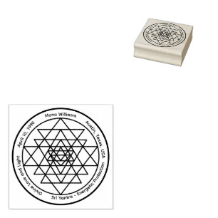 Sri Yantra – Aanpasbaar Beschermingstamulet Rubberstempel