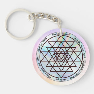 Sri Yantra – Aanpasbaar Beschermingstamulet Sleutelhanger