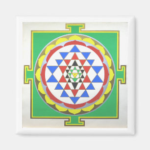 Sri Yantra - Accurate Kleuren Magneet