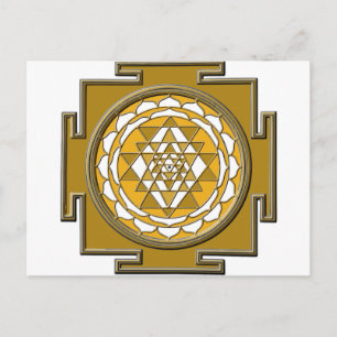 Sri Yantra Bronze Briefkaart