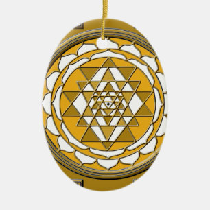 Sri Yantra Bronze Keramisch Ornament