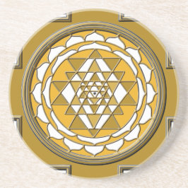 Sri Yantra Bronze Zandsteen Onderzetter