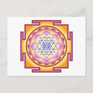 Sri Yantra Chakra Shiva Shakti Navayoni Goddess  Briefkaart