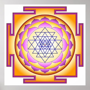 Sri Yantra Chakra Shiva Shakti Navayoni Godin Poster