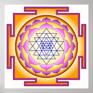 Sri Yantra Chakra Shiva Shakti Navayoni Godin Poster