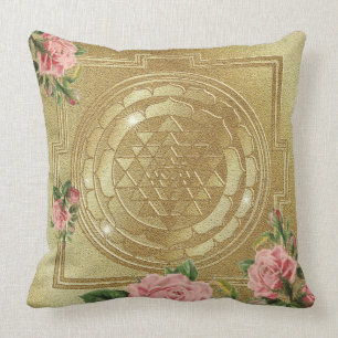 SRI YANTRA en de geur van Rozen - Sierkussen