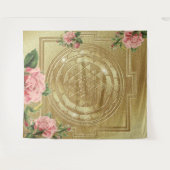 SRI YANTRA et le parfum du Rose - Tapisserie (Devant (Horizontal))