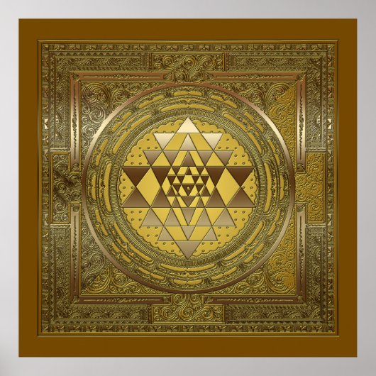 Sri Yantra Gold - Poster (Devant)