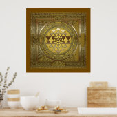 Sri Yantra Gold - Poster (Cuisine)