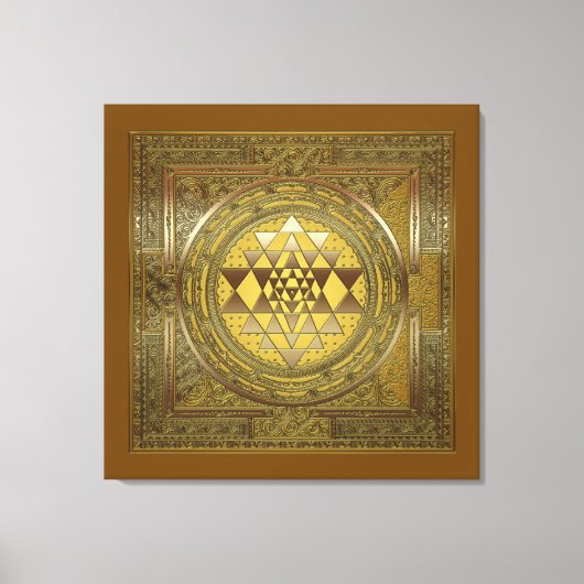 Sri Yantra Gold - Toile Enveloppée (Recto)