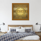 Sri Yantra Gold - Toile Enveloppée (Insitu(Chambre))