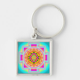 Sri Yantra Heilige Geometrie Sleutelhanger