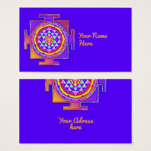 Sri Yantra - Hinduïsme Symbool Ontwerp 1 Visitekaartje