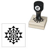 Sri Yantra Hout Kunststempel Rubberstempel (Gestempeld)