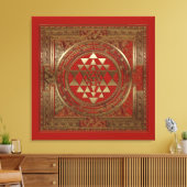 Sri Yantra - Ingewikkeld Canvas (Insitu (Woonkamer))