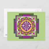 Sri Yantra Mandala Briefkaart (Voorkant / Achterkant)