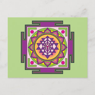 Sri Yantra Mandala Briefkaart