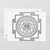 Sri Yantra Mandala Briefkaart (Voorkant / Achterkant)