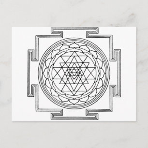 Sri Yantra Mandala Briefkaart