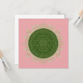 Sri Yantra Mandala - Carte de voeux (Devant/Arrière en situation)