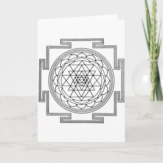 Sri Yantra Mandala Kaart (Voorkant)