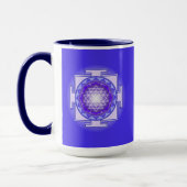Sri Yantra Mandala Paars en Blue Combo Mok (Links)