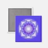 Sri Yantra Mandala Purple and Blue Magnet (Recto/Verso)