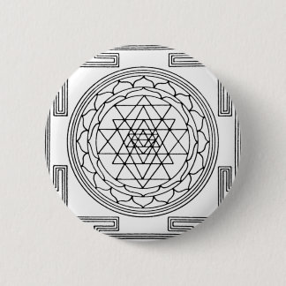 Sri Yantra Mandala Ronde Button 5,7 Cm
