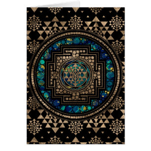 Sri Yantra/marbre et or de Sri Chakra