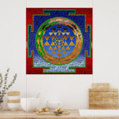 Sri Yantra Poster (Keuken)