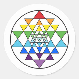 Sri Yantra Regenboog Sticker