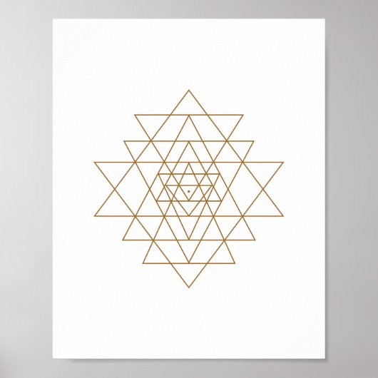 Sri Yantra Sacred Geometry Wall Art Poster (Voorkant)