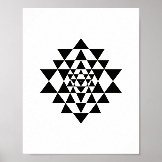 Sri Yantra Sacred Geometry Wall Art Poster (Voorkant)