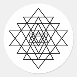 Sri Yantra Symbool - Ronde Sticker