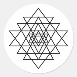 Sri Yantra Symbool - Ronde Sticker