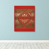 Sri Yantra - Toile enveloppée (Insitu (Plancher de Bois))