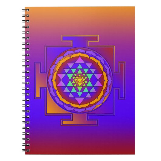 SRI YANTRA volledig gekleurd + je ideeën Notitieboek (Voorkant)