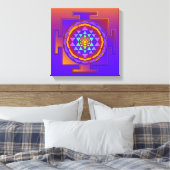 SRI YANTRA volledig gekleurd + uw ideeën Canvas Afdruk (Insitu (Slaapkamer))