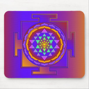 SRI YANTRA volledig gekleurd + uw ideeën Muismat