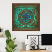 Sri Yantra Water Glow - Poster (Bureau à domicile)