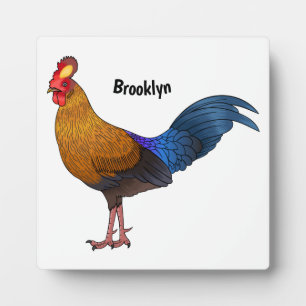 Srilankaanse junglefowl cartoon illustratie fotoplaat