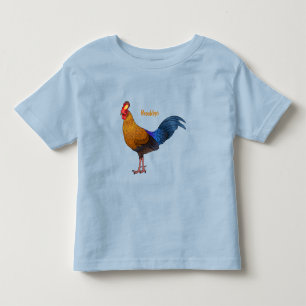 Srilankaanse junglefowl cartoon illustratie kinder shirts