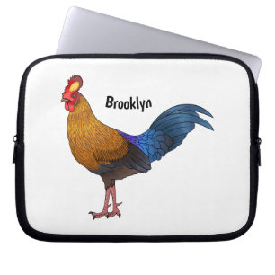 Srilankaanse junglefowl cartoon illustratie laptop sleeve