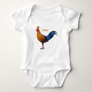Srilankaanse junglefowl cartoon illustratie romper