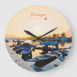 Srinagar, India - Dalmeer Shikara-boten Grote Klok