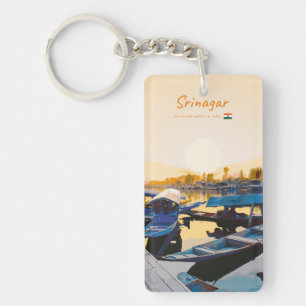 Srinagar, India - Dalmeer Shikara-boten Slank Sleutelhanger